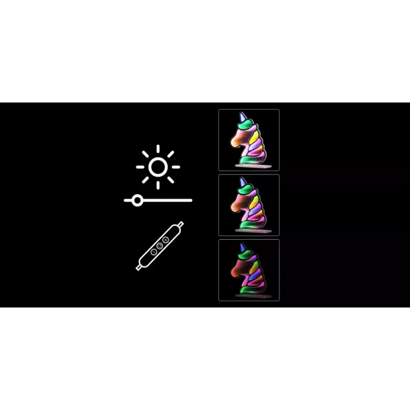Neona gaismas MANTA Style UNICORN MASNL134MT ar tuneļa efektu — dekoratīvs LED panelis telpas apgaismojumam
