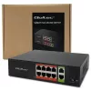 Tīkla komutators QOLTEC FAST Ethernet PoE 8xRJ45 ar 2xRJ45 augšupsaiti (modelis 52290)
