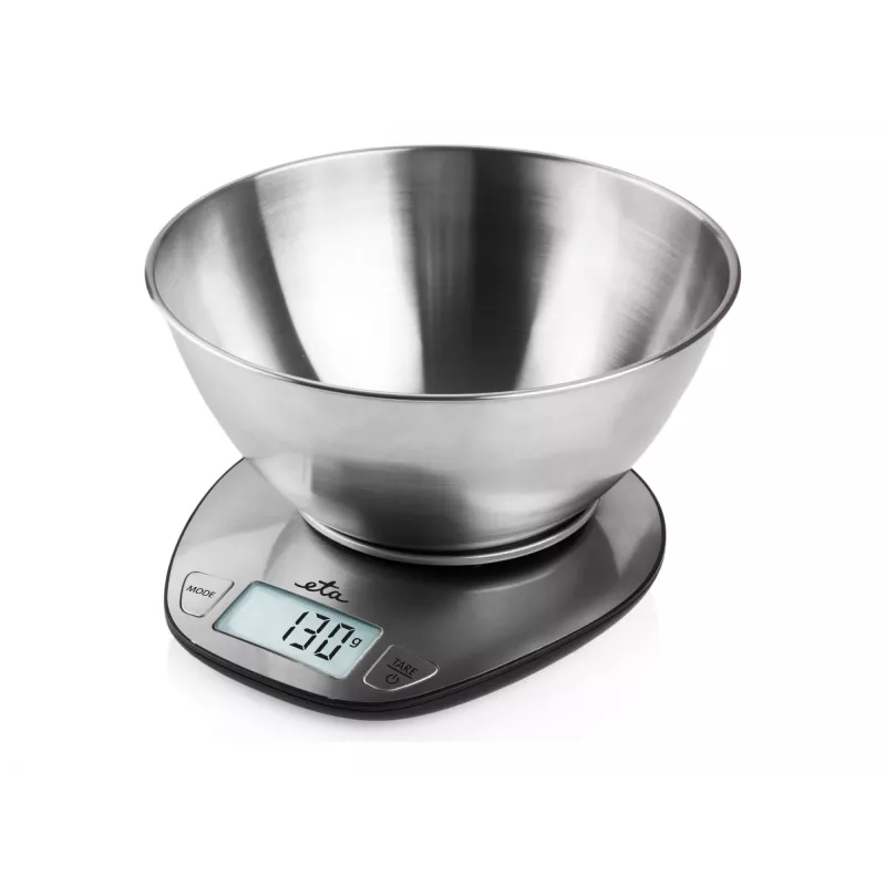 Elektroniskie virtuves svari ETA Dori nerūsējošais tērauds, 5 kg ietilpība, 1 g precizitāte