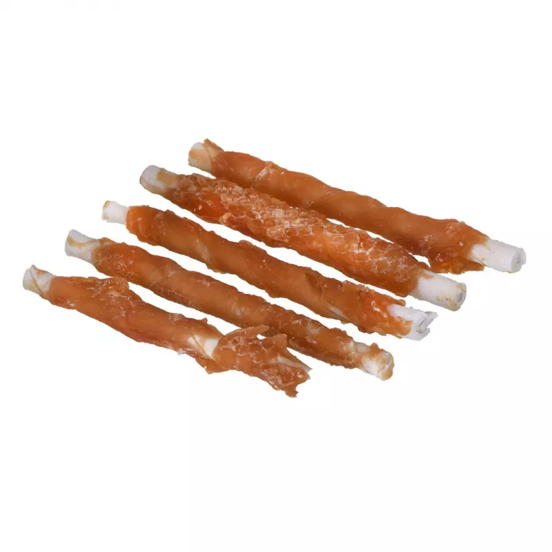 Suņu kārumi PETITTO Chicken wrapped chopsticks 500 g — vistas garšas košļājamie kociņi, 60% proteīna, 18% mitruma
