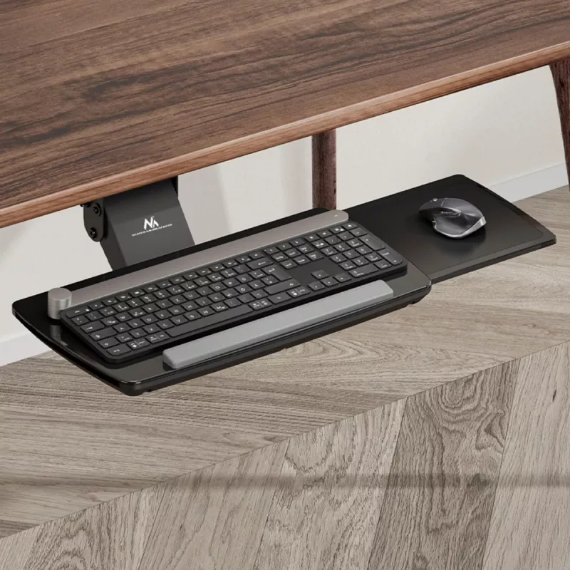 Maclean zemgalda tastatūras turētājs, regulējams, maks. 5 kg, melns, MC-156 B