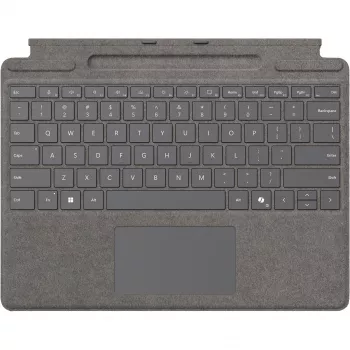 Microsoft Surface Pro tastatūra QWERTZ vācu valoda platīna krāsā ar skārienpaliktni
