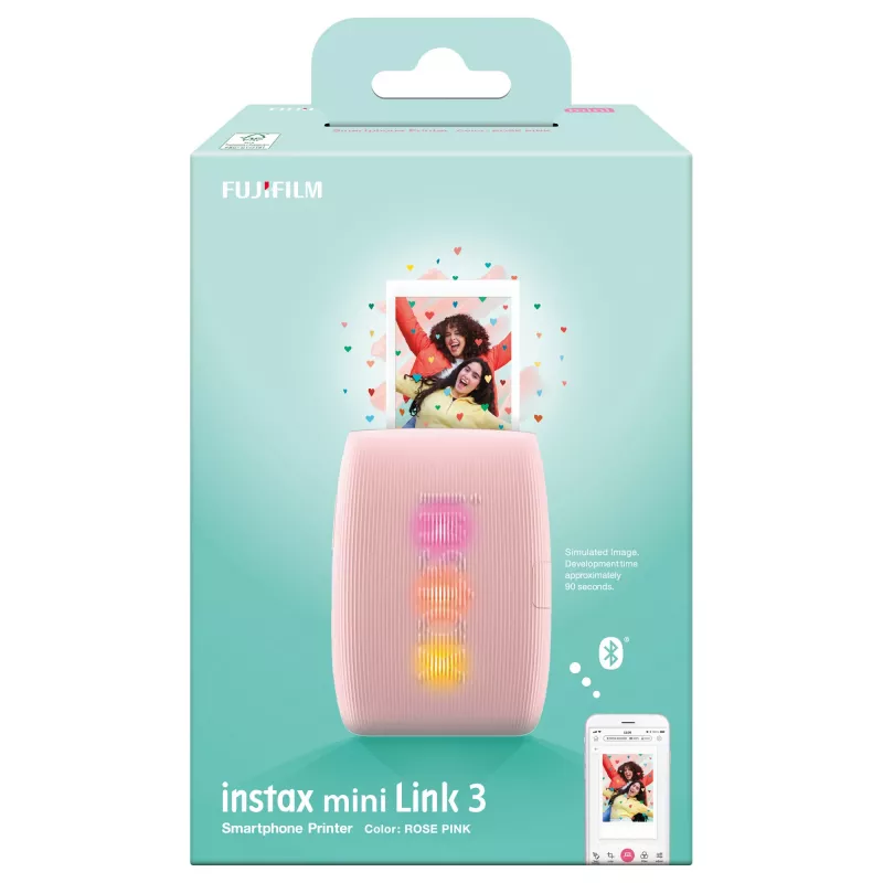 Foto printeris Fujifilm Instax Mini Link 3 rozā Bluetooth pārnēsājams momentfoto printeris