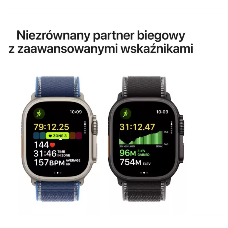 Viedpulkstenis Apple Watch Ultra 3 GPS + Cellular 49mm Melns Titāna Korpuss ar Melnu Titāna Milānas Cilpu Vidējs