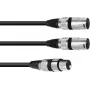 Audio kabelis XLR 3-pin vīrišķais uz 2 x XLR 3-pin vīrišķais 1,5 m Omnitronic 30225205