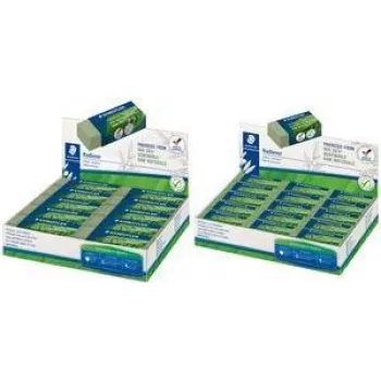 Dzēšgumijas Staedtler 526 80-5, 65×23×13 mm, zaļa — iepakojumā 20 gab.