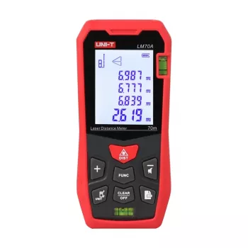 Lāzera attāluma mērītājs Unit LM70A — 70 m mērīšanas attālums, 1 mm precizitāte