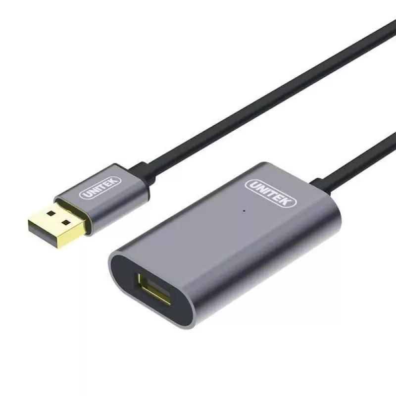USB kabelis UNITEK Y-271 5m USB 2.0 pelēks