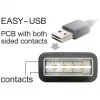 DeLOCK Easy - USB kabelis - USB (M) pa kreisi/pa labi leņķveida, atgriezenisks uz USB B tipa (M) - USB 2.0 - 50 cm - melns (85167)