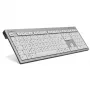 Tastatūra Logickeyboard SKB-AJPU-FR universāla USB AZERTY franču alumīnija balta