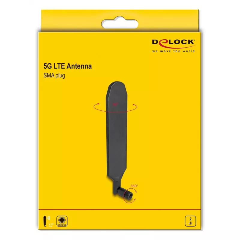 Daudzvirzienu antena DeLOCK 90102 SMA 3 dBi