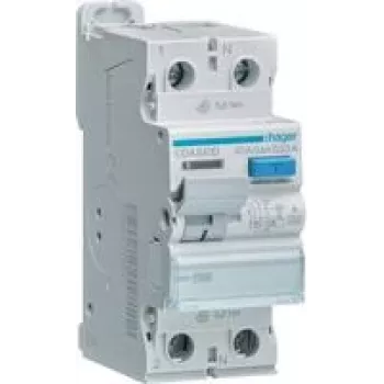 HAGER CDA540D Noplūdes strāvas aizsargslēdzis 2P 10kA 40A 30mA A tips (CDA540D)