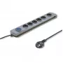 Pārsprieguma aizsargs QOLTEC 50199 — 6 ligzdas, 5 m kabelis