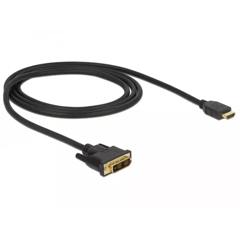 Video kabeļa adapteris DeLOCK 85582 1 m HDMI Type A DVI-D Melns