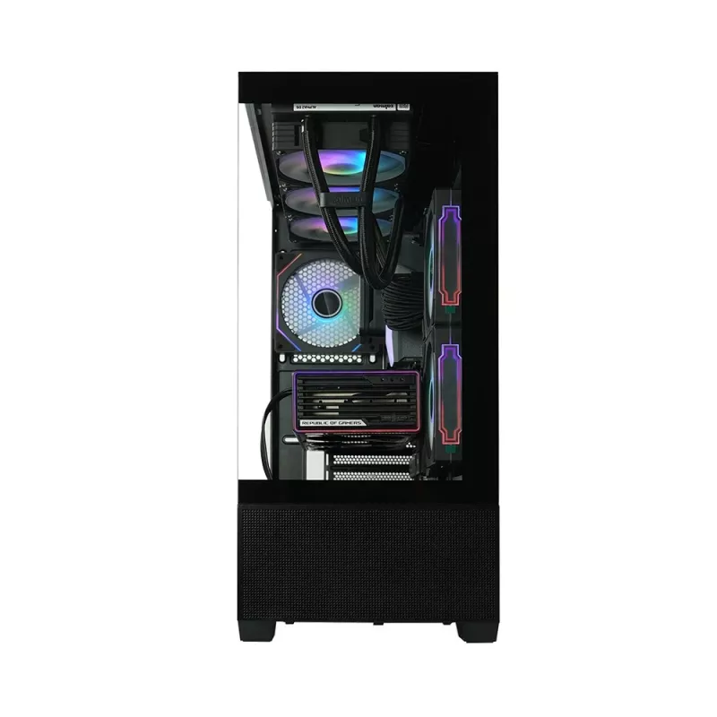 PC korpuss CHRONIX V2 Mid Tower ARGB ventilators x3 melns