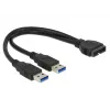 USB kabelis DeLOCK 0.25m USB3.0/2xUSB3.0 83910