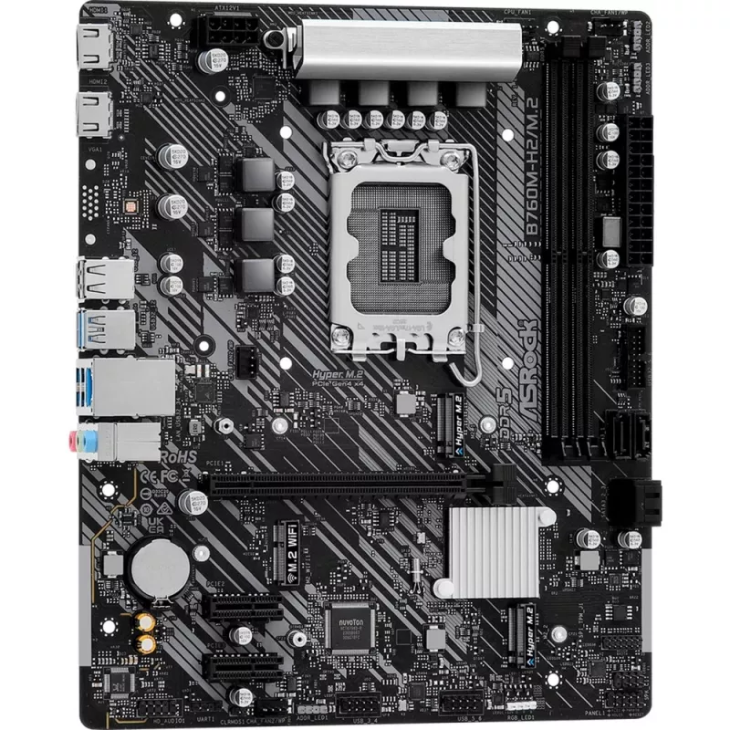 ASRock B760M-H2/M.2 DDR5 LGA1700 Micro-ATX mātesplate
