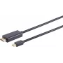 Video kabeļa adapteris S/CONN 10-53045 3m Mini DisplayPort HDMI melns