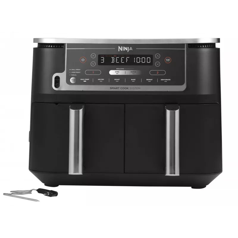 Ninja AF451EU fritieris Single 9,5 L 2470 W Karstā gaisa fritieris Melns