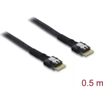 DELOCK PCIe 4.0 plāns SAS SFF-8654 4i kabelis 0,5 m