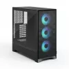 PC Case Fractal Design Pop 2 Air Melns TG RGB Midi Tower — ATX/Micro-ATX/Mini-ITX, 3x120mm priekšā, 1x120mm aizmugurē, 2.5 collu+3.5 collu nodalījumi