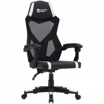 CANYON spēļu krēsls Flow MCH01 Mesh Melns Balts