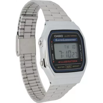 Digitālais pulkstenis CASIO A168WA unisex sudraba — ūdensizturīgs, LED displejs