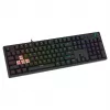 Mehāniskā spēļu klaviatūra SAVIO STYX Outemu Blue Hot-Swap RGB USB QWERTY US International melna 104 taustiņu pilnizmēra