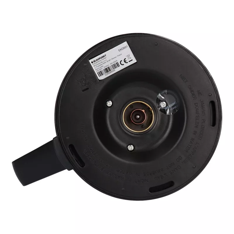 Elektriskā tējkanna BLAUPUNKT EKD601, 1,7 L, 2200 W, regulējama 40–100 °C, melna, nerūsējošais tērauds
