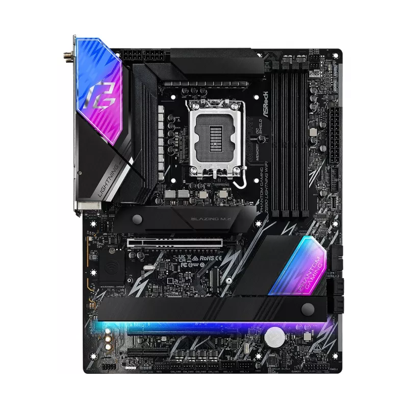 Mātesplate ASRock Z890 Lightning WiFi — Intel Z890, LGA1851, ATX, 4× DDR5, Wi‑Fi 7, 2.5Gb LAN, Thunderbolt 4