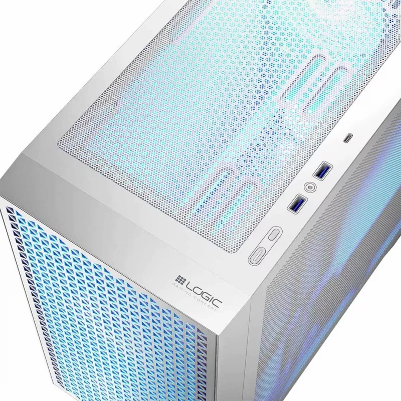 Logic DART PRO ARGB MINI USB-C PC korpuss balts