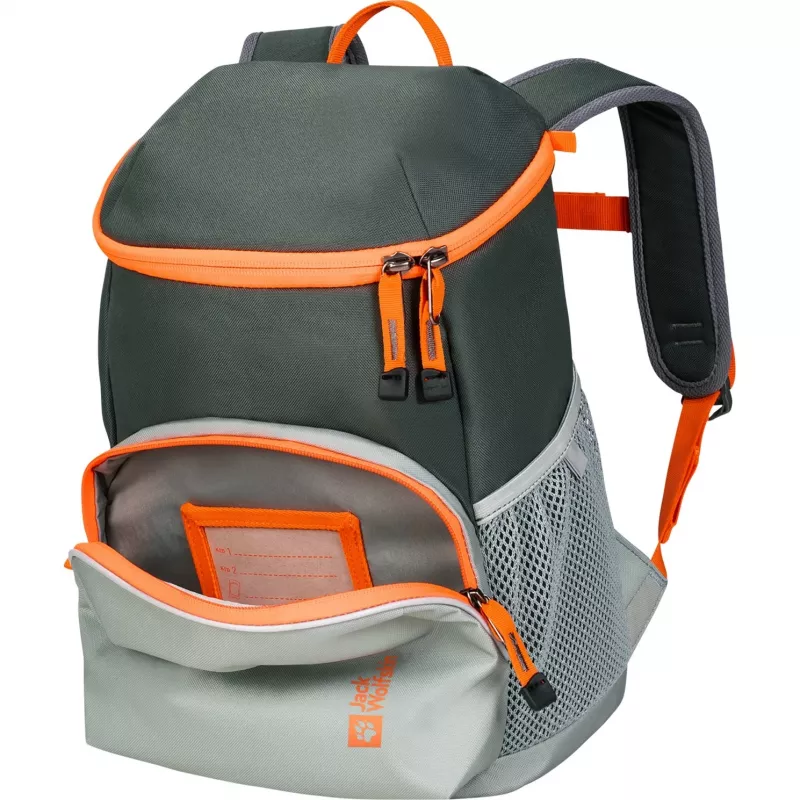 Jack Wolfskin Erlebnis Pack mugursoma - zaļa/oranža, 11 L