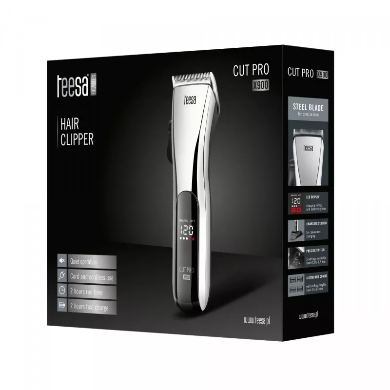 Matu griežamā mašīnīte Teesa CUT PRO X900 melns sudrabains