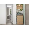 Apavu skapis top e shop MODO X2 Ozols Artisan, slēgts, 4 durvis, 4 plaukti, 600×880×360 mm, skaidu plātne