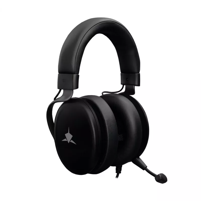 Spēļu austiņas White Shark GH-2540 Elephant Melns ar RGB apgaismojumu un noņemamu mikrofonu