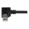 StarTech.com 2m USB 2.0 A to Right Angle B kabelis - M/M, 2 m, USB A, USB B, USB 2.0, 0.48 Gbit/s, melns