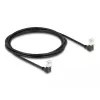 DeLOCK RJ45 tīkla kabelis Cat.6A S/FTP plāns 90° uz leju 2 m melns