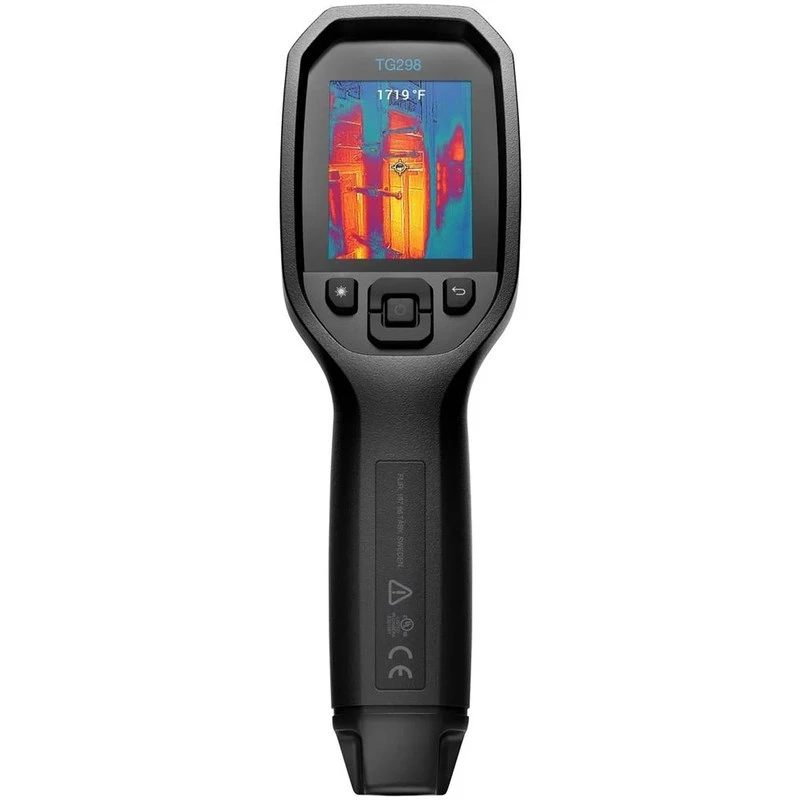 Termokamera FLIR TG298 rokas, -25 līdz +1080°C, 320×240 LCD, 2,4 collu displejs, IP54, USB-C, 8 GB
