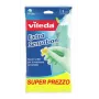 Mājsaimniecības cimdi VILEDA Extra Sensation zaļa Cotton Latex L, pastiprināti pirkstu gali, neslīdoši, ūdens un netīrumu izturīgi