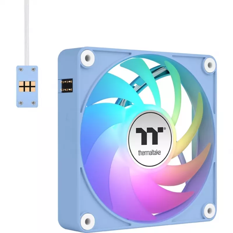 Thermaltake CT140 EX ARGB 140mm korpusa ventilatori, 3 gab. komplekts – hortenzijas zils