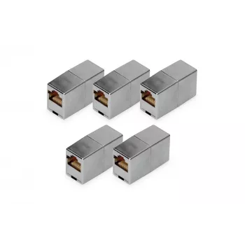 RJ45 modulārais savienotājs Digitus DN-93901-5 5 gab. zeltīti kontakti sudraba krāsā