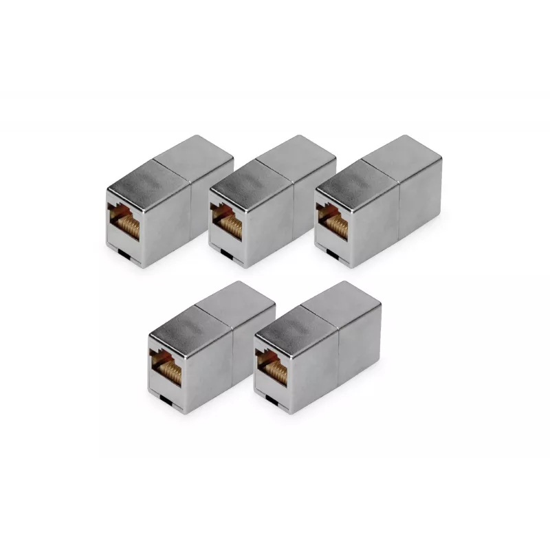 RJ45 modulārais savienotājs Digitus DN-93901-5 5 gab. zeltīti kontakti sudraba krāsā
