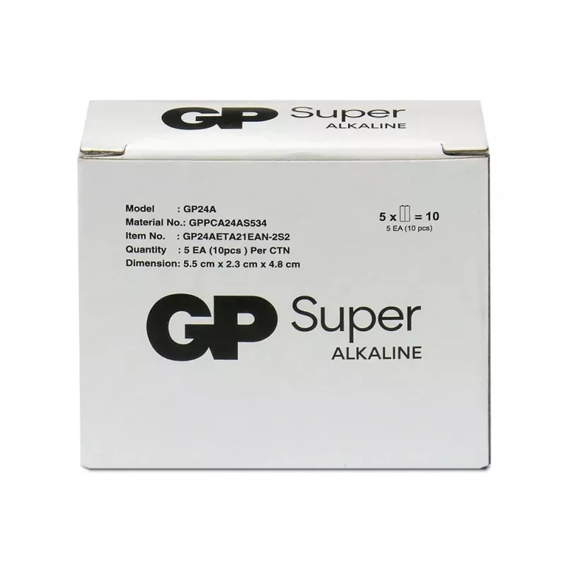 Sārmaina AAA baterijas GP Battery SUPER 1.5V — 10 gab. iepakojumā