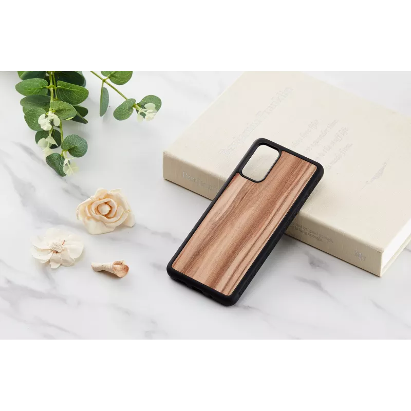 Viedtālruņa maciņš man and wood Galaxy S20+ kapučīno melns – aizsargājošs