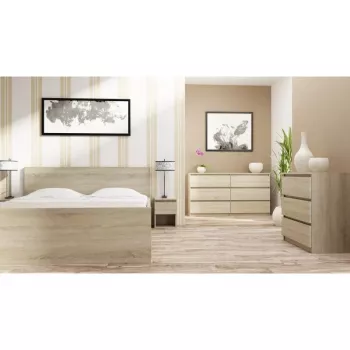 Naktsskapītis Top e shop M2 SONOMA — 2 atvilktņu naktsgaldiņš, Ozols, 300×300×400 mm