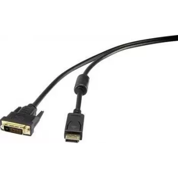 Renkforce RF-3301142 Video kabeļa adapteris 1 m DisplayPort DVI-D Melns (RF-3301142)