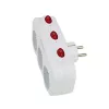 Strāvas sadalītājs ESPERANZA ELK307W — 3 ligzdu slēdzams iekštelpu adapteris, E tipa spraudnis, 220–240 V, 16 A, 3680 W, balts