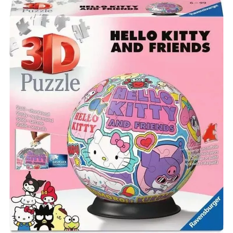 Puzzle Ravensburger Hello Kitty 72 gabali Ieteicamais vecums no 6 līdz 99 gadiem