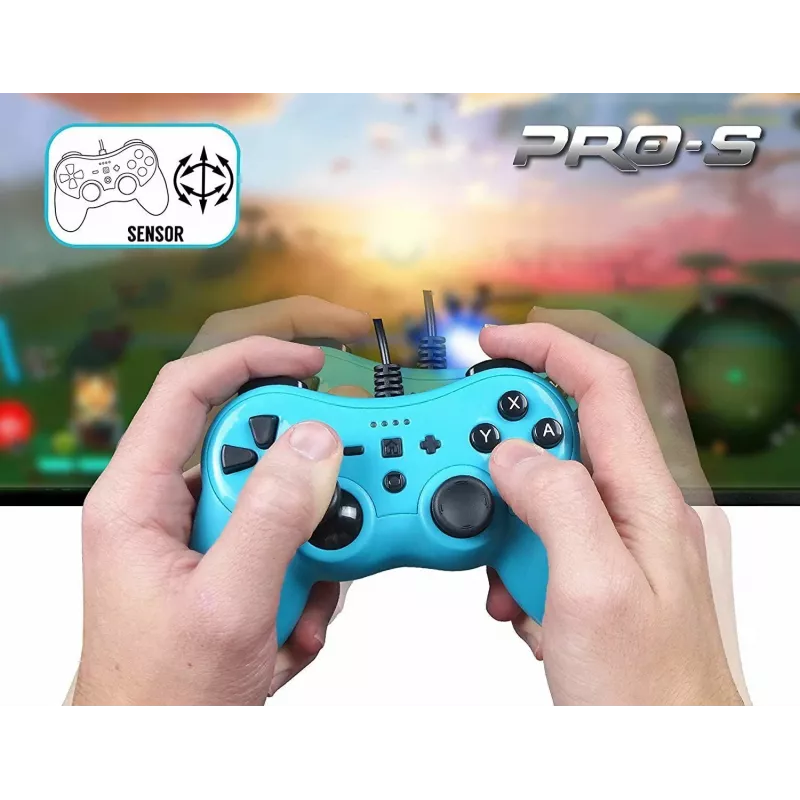 Vadu kontrolieris SUBSONIC SA5488-1 Neon Blue — priekš Nintendo Switch, vadu savienojums