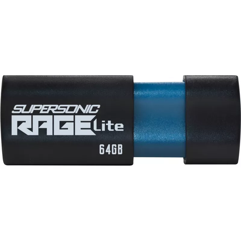USB zibatmiņa PATRIOT Supersonic Rage Lite 64 GB USB Type-A 3.2 Gen 1, bīdāma, triecienizturīga